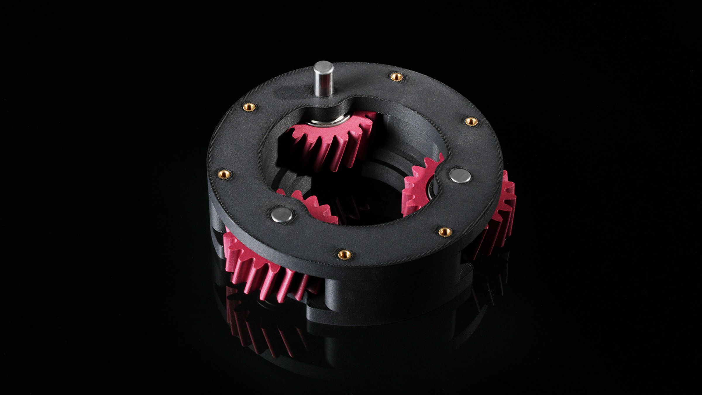 精密にかみ合う3Dプリント製ギア部品