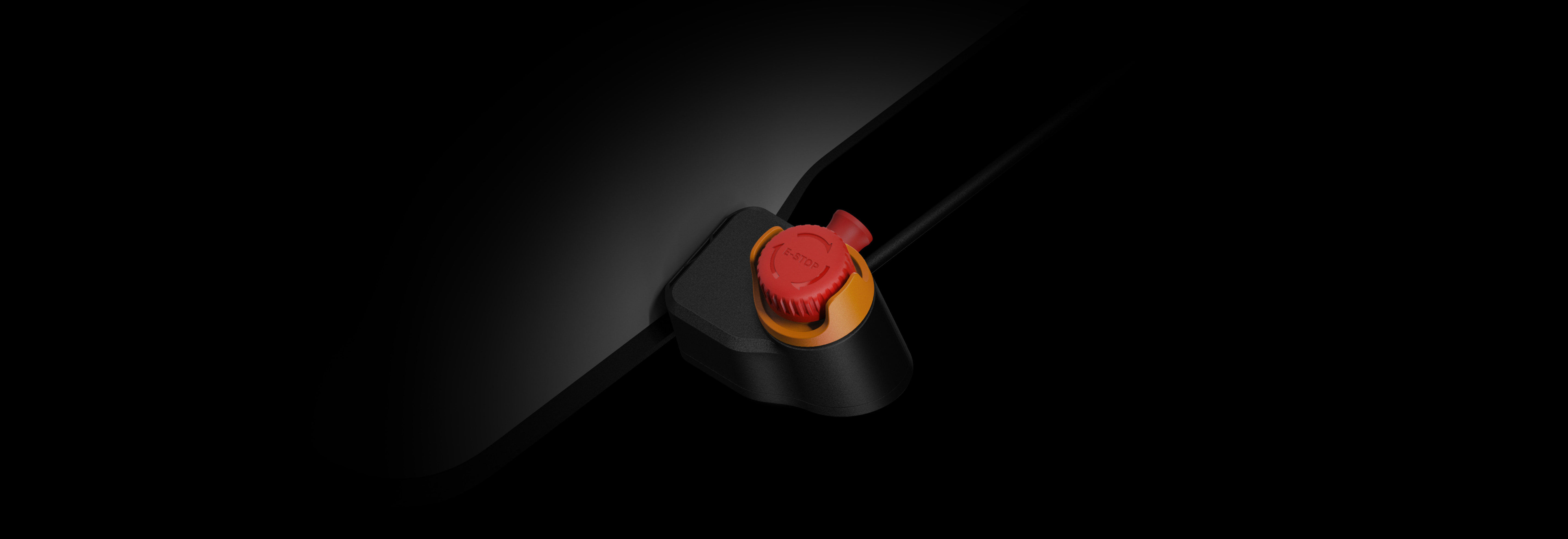 H2Dの緊急停止ボタンとブザー部の外観