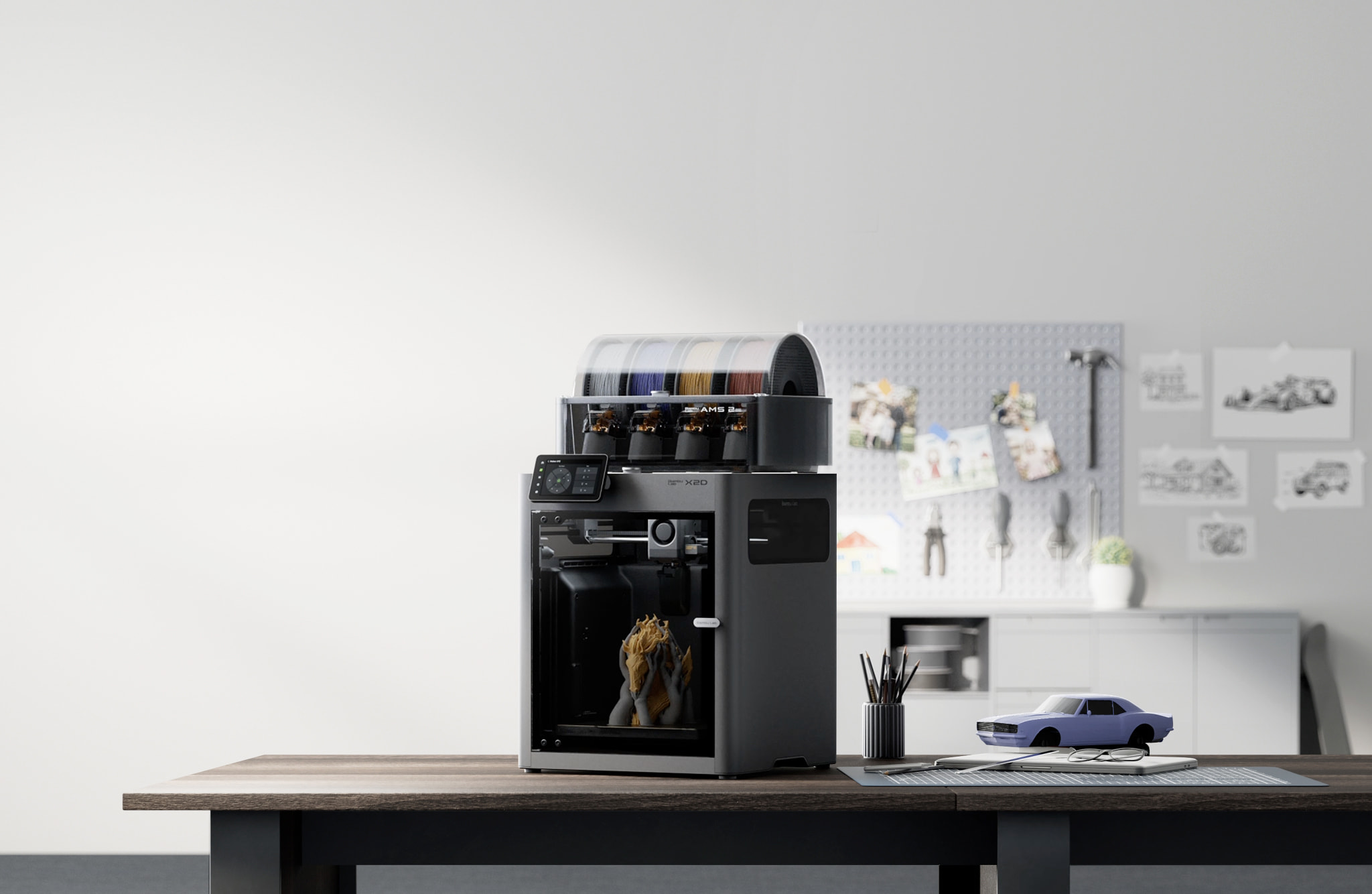 Bambu Lab X2D 手頃な価格のデュアル押出機搭載3Dプリンター